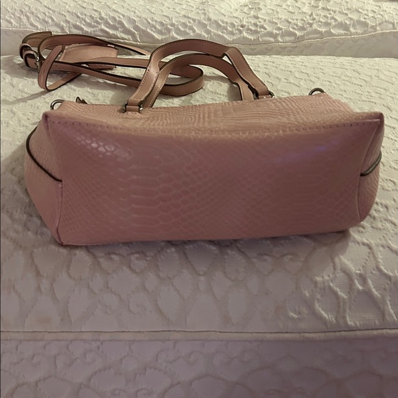 Anne Klein Elegant Pink Faux Snake Pocketbook - Picture 4 of 5